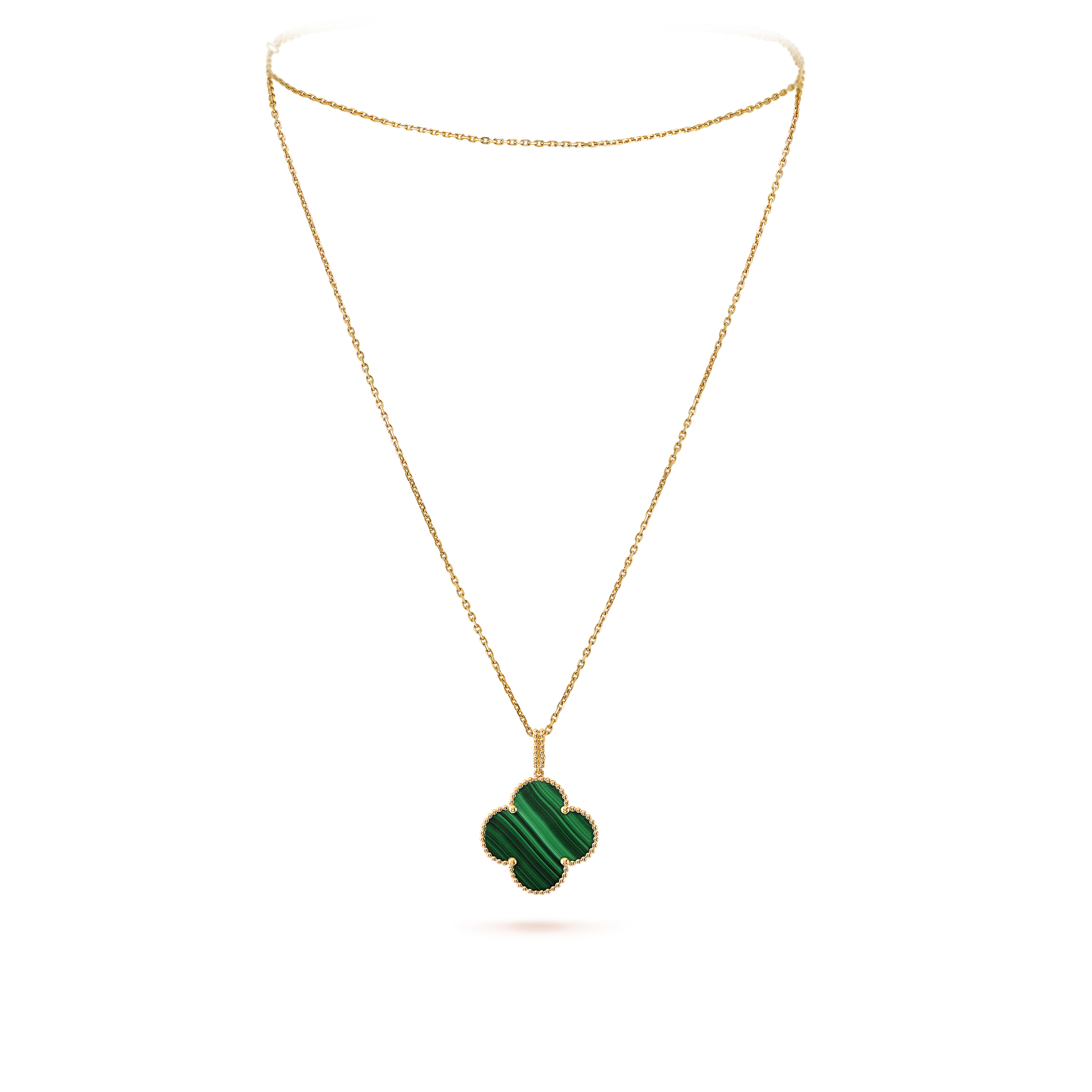 VAN CLEEF & ARPELS MAGIC ALHAMBRA LONG NECKLACE, 1 MOTIF - YELLOW GOLD, MALACHITE  VCARO3MG00